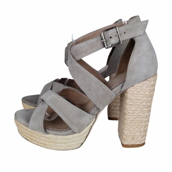 Raye Womens Harlow Olive Suede Block Heel Espadrille Size 8.5, GOOD condition - Picture 2 of 6